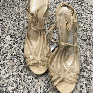 Caparros gold, size 9 heels.